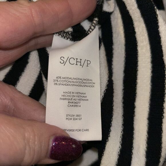 Cabi black and white striped MOD look Byline jacket. Sz small. - Picture 12 of 14